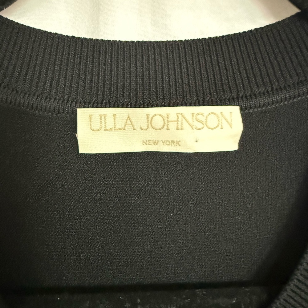 Ulla Johnson Black Fringe Long Sleeve Dress - Picture 4 of 7